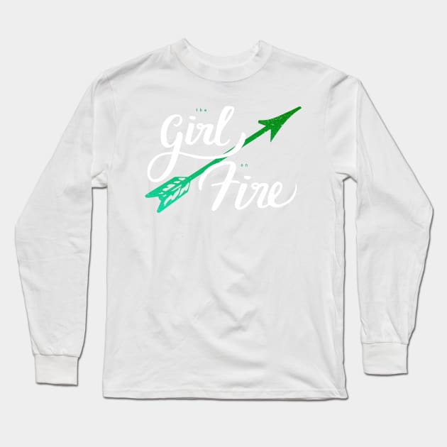 The Girl on Fire Long Sleeve T-Shirt by am2c